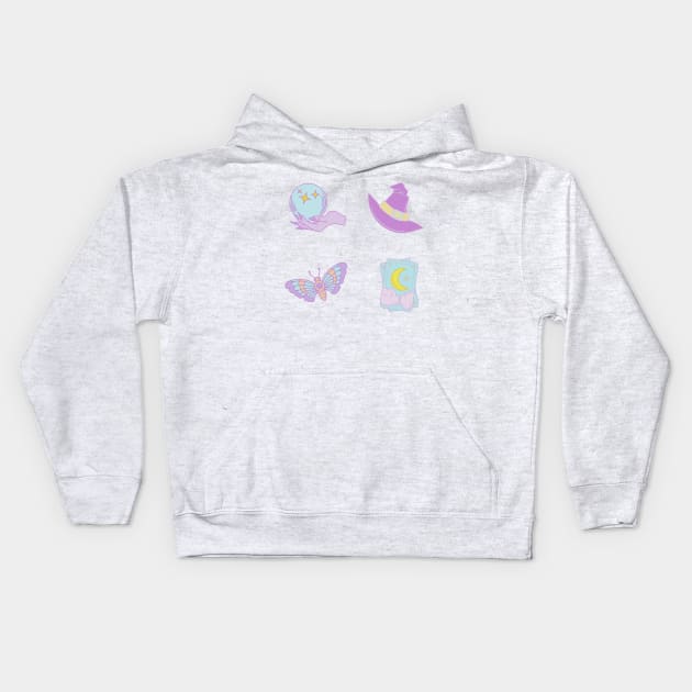 Pastel Witch Kids Hoodie by Illume Stickers